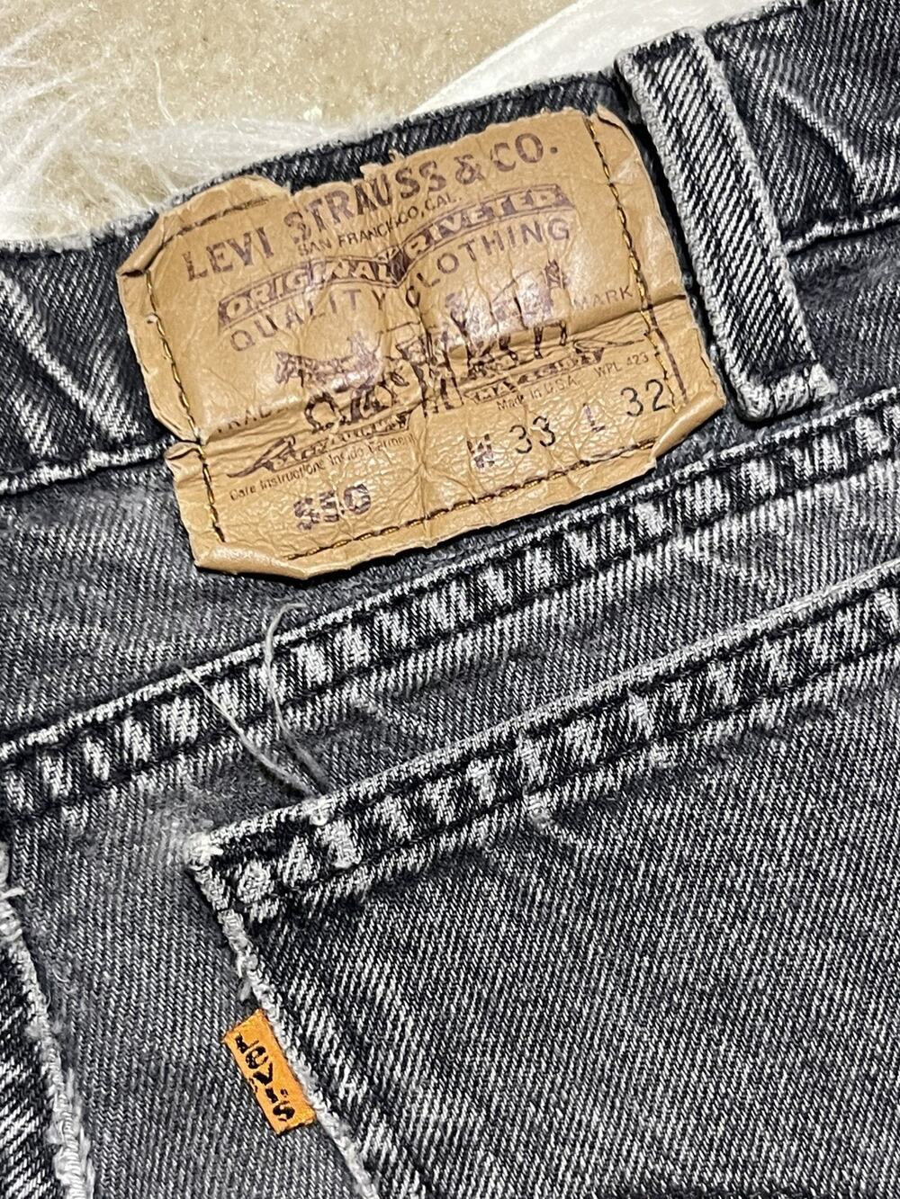 Vintage 1995 Levi's 550 Jeans 33x32 Orange Tab Loose Fit Tapered Leg USA 90s